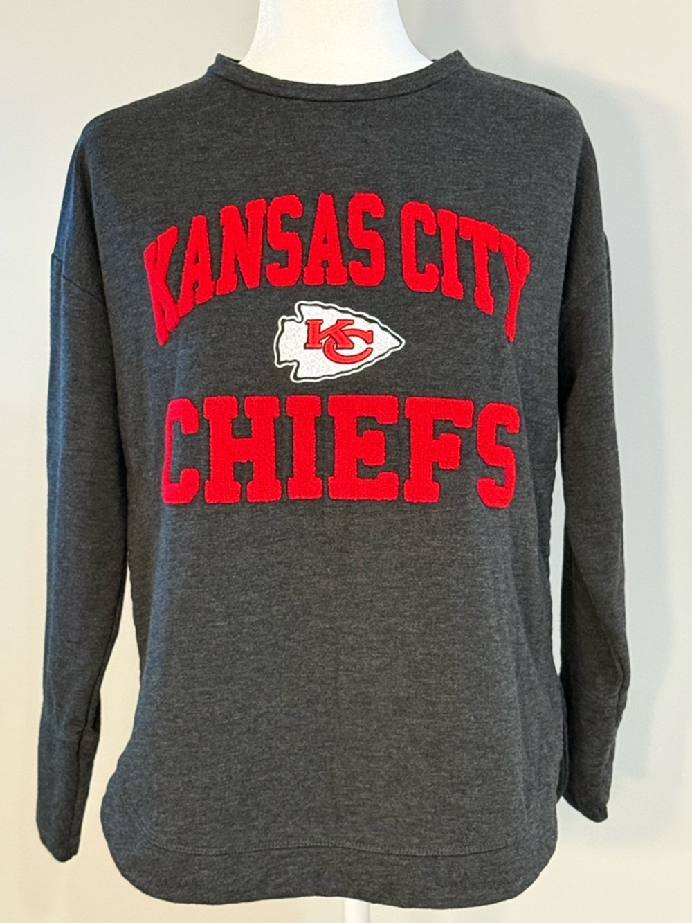 Kansas City Chiefs Dark Gray Crewneck Sweatshirt